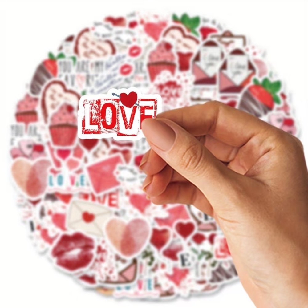 46 Pc Hearts & Kisses Sticker Pack - Picture 4 of 5